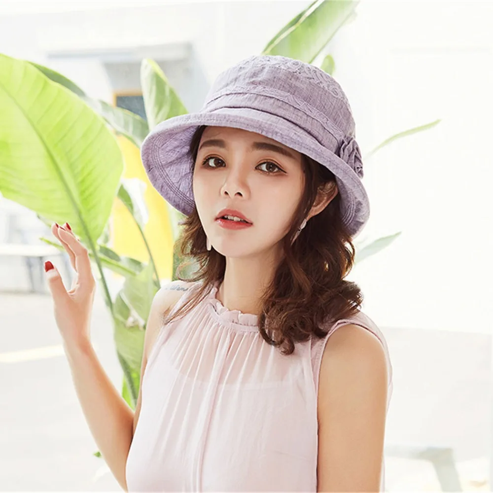 Elegant Women Harajuku Bucket Hats Fashion Korean Style Flat Cap Outdoor Sun Protection Summer Bow Hat Fedoras Chapeu Feminino | Аксессуары