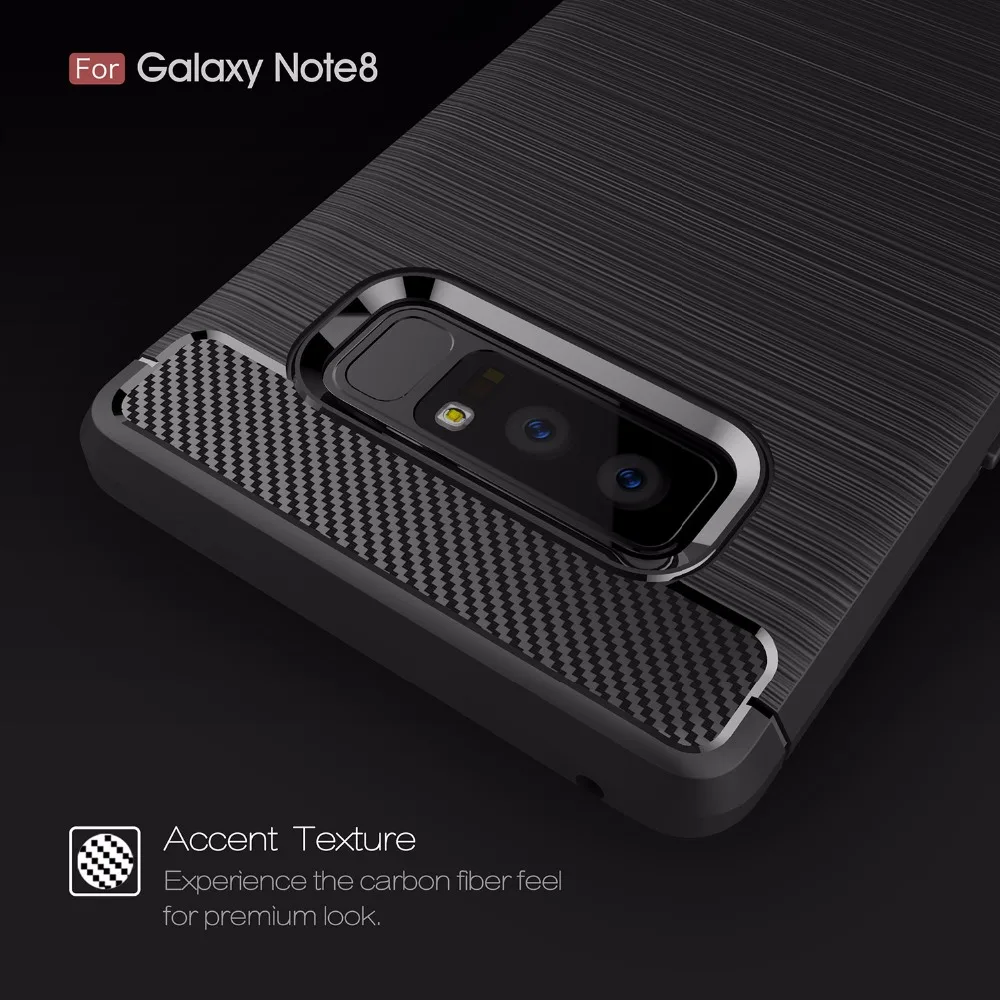 Для samsung Galaxy note8 чехол крышка из углеродного волокна Roybens Бизнес мягкий