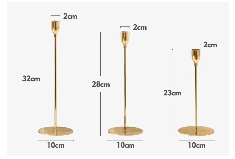 

OUSSIRRO Europe Style Metal Candle Holders Simple Gold Wedding Decoration Bar Party Living Room Decor Home Decor Candlestick