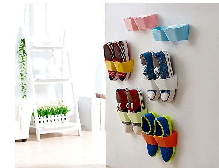 Модная креативная настенная вешалка для обуви 4 шт./лот магазина прихожей в