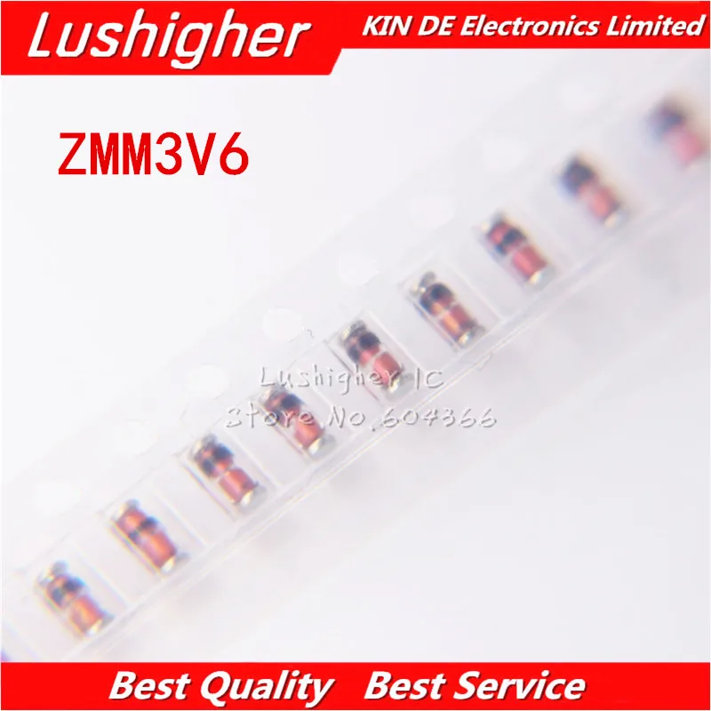 200 шт. ZMM3V6 SOD80 ZMM3.6 LL34 3,6 V LL-34 3V6 ZMM3.6V стабилитрон Диоды 1/2W 500mW диоды SMD