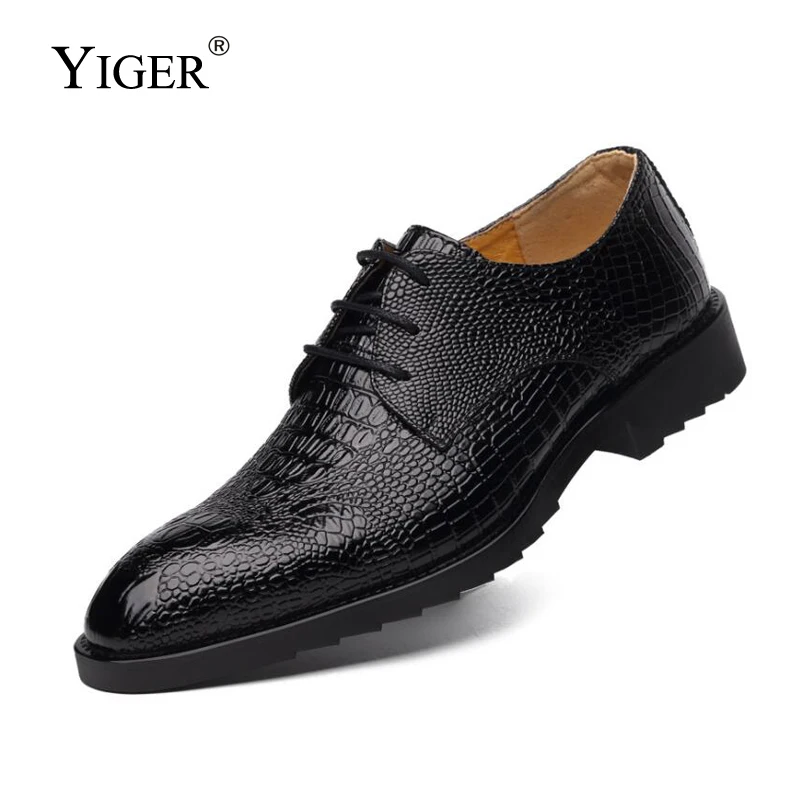 YIGER/Новинка Мужские модельные туфли мужские деловые из натуральной кожи