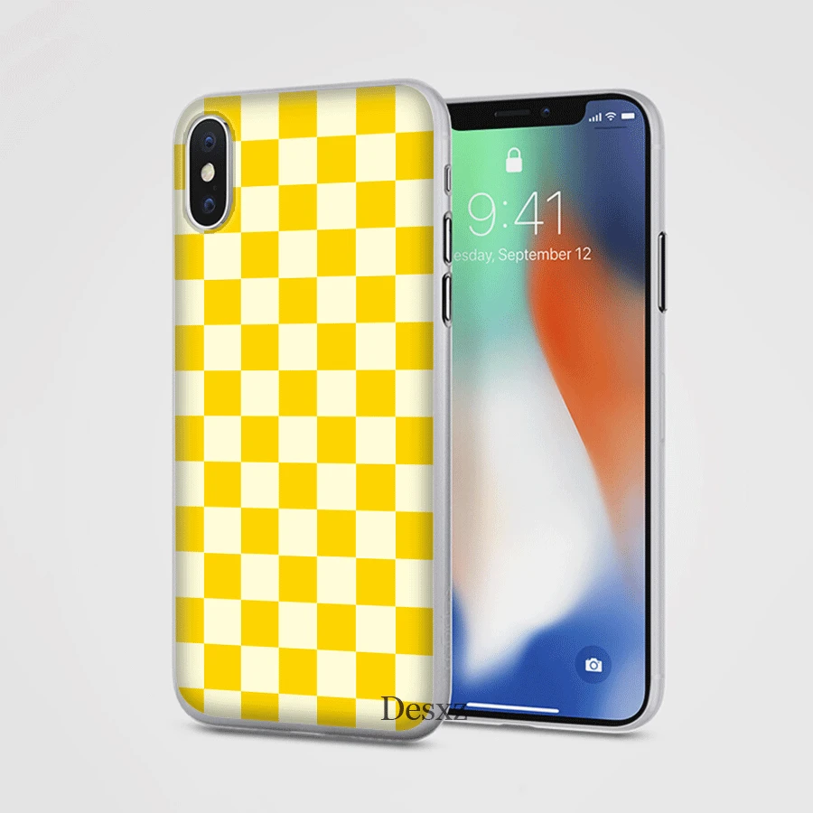 Чехол для мобильного телефона iPhone 7 8 Plus 11 Pro XR X XS Max 5 5S SE 6 6s клетчатая сумка в