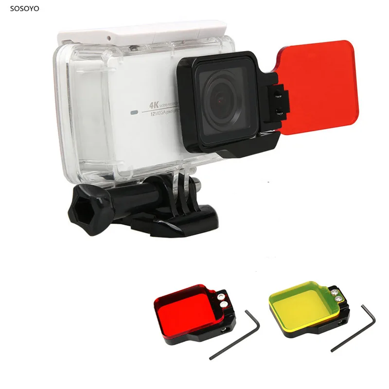 Складной УФ фильтр для дайвинга водонепроницаемый чехол крышка объектива желтые