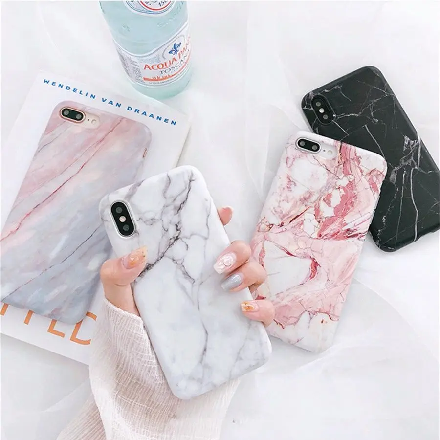 Мраморный узор чехол для iPhone 6 6s Plus 7 8 чехол. Матовый Силиконовый X XR XS Max |