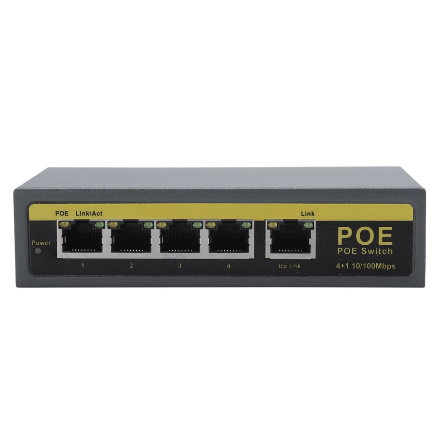 Hamrotte POE коммутатор 4CH IEEE802.3af 10/100 Мбит/с умный питания через Ethernet для ip камеры NVR