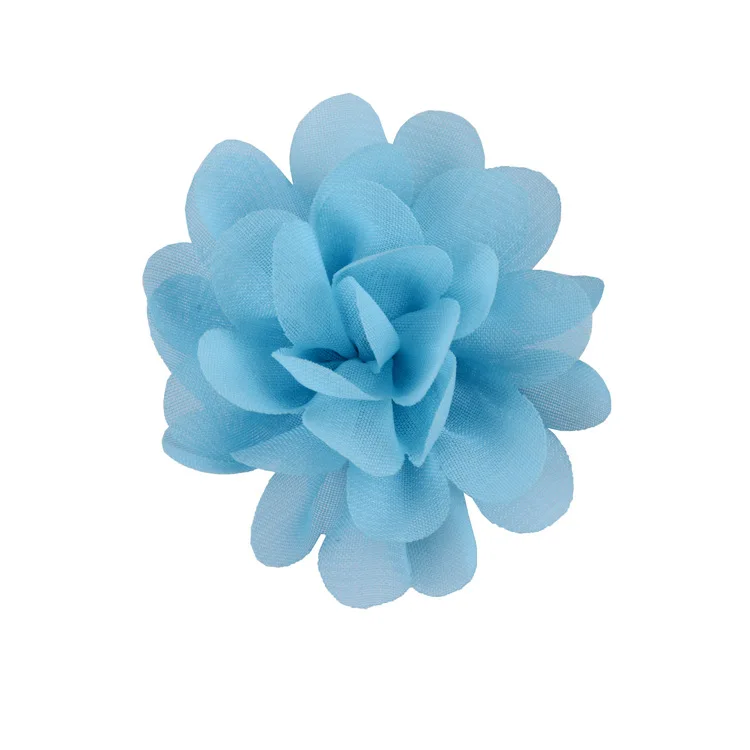 8light blue " 20 шт./лот цветы из шифона повязка на голову" сделай сам "заколки для волос ручной работы одежда шапки обувь аксессуары для волос - Цвет: 8light blue