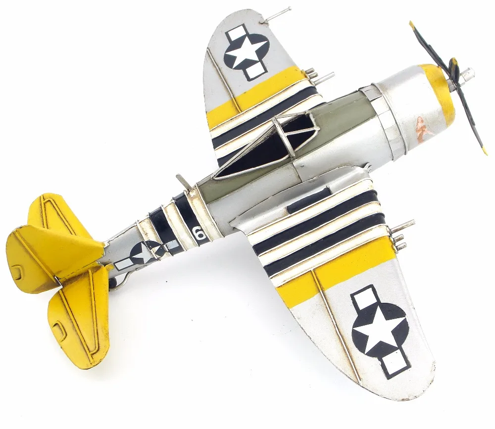 Античный оловянный самолет P-47 истребитель Thunderbolt украшения ручной работы модель самолета аксессуары для мебели домашний Декор подарок