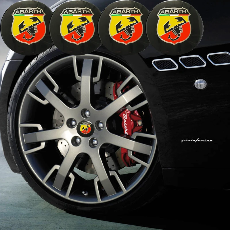 ANTINIYA 4 шт/56 мм для Abarth эмблемы сердечник колеса Кепки крышка Стикеры fiat punto abarth 500