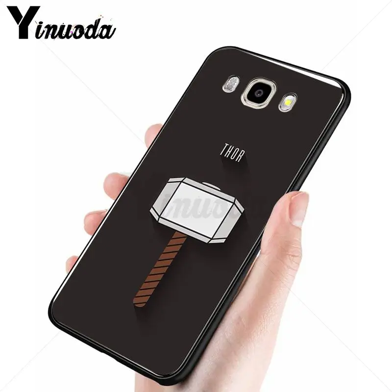 Мягкий силиконовый черный чехол для телефона Yinuoda Marvel Superhero Samsung Galaxy j2prime j4plus j6plus j7