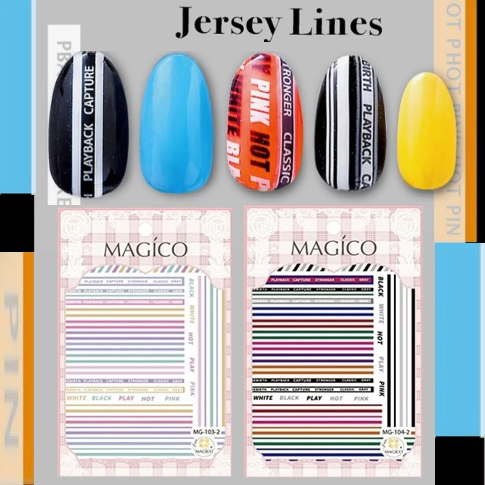 MAGICO series MG-103-104-2 Line DESIGNS COOL 3d nail art stickers decal template diy tool decorations | Красота и здоровье