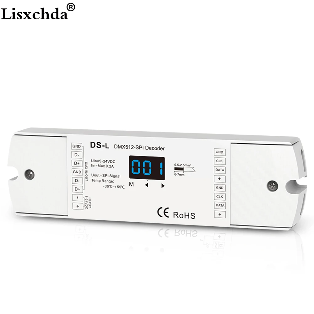 Высокое качество DC5-24V DMX512 к SPI конвертер DMX декодер поддержка 6803/8806/2811/2812/2801/3001/9813 ИС