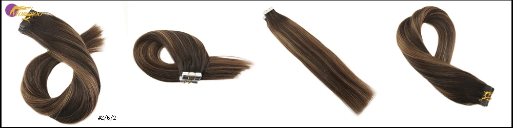 Moresoo Balayage, накладные волосы на ленте, Remy, человеческие волосы, невидимые, на ленте, уток кожи, прямые, 14-24 дюйма, 2,5 г/шт., бразильские волосы