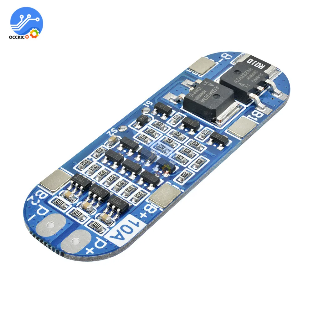 Защитная плата bms 3s для литий ионных аккумуляторов 18650 балансир PCB BMS 10A модуль 12 6 В