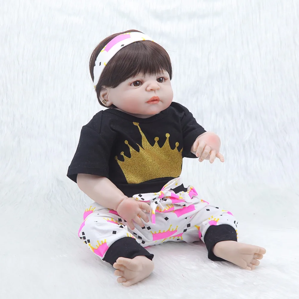 Forrsdor 22in Victoria full silicone lifelike newborn Baby with Personalized fashion clothes Bonecas Bebe Reborn dolls | Игрушки и хобби