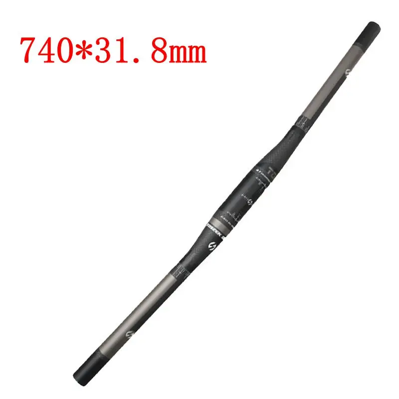 740mm TOSEEK Углеродный руль для велосипеда, горный плоский/подъемный руль для велосипеда 620-740мм* 31,8 мм, руль для горного велосипеда, руль для шоссейного велосипеда, запчасти - Цвет: 740mm