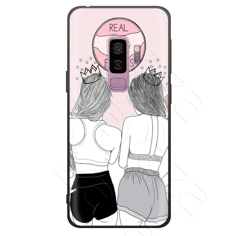 Lavaza девочки с надписью Best Friends для Samsung Galaxy S6 S7 край J6 S8 S9 S10 плюс A3 A5 A6 A7 A8 A9 Note 8 9 |