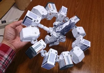Межзвездный крест Выносливость-Fortitude 3D бумажная модель DIY