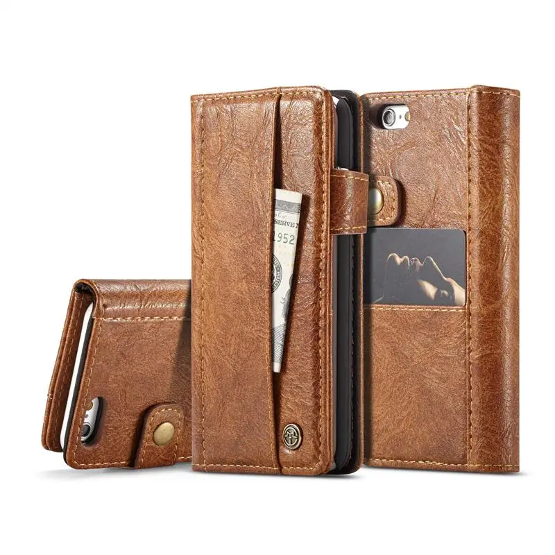 Высококачественный винтажный Чехол-бумажник из искусственной кожи с откидной