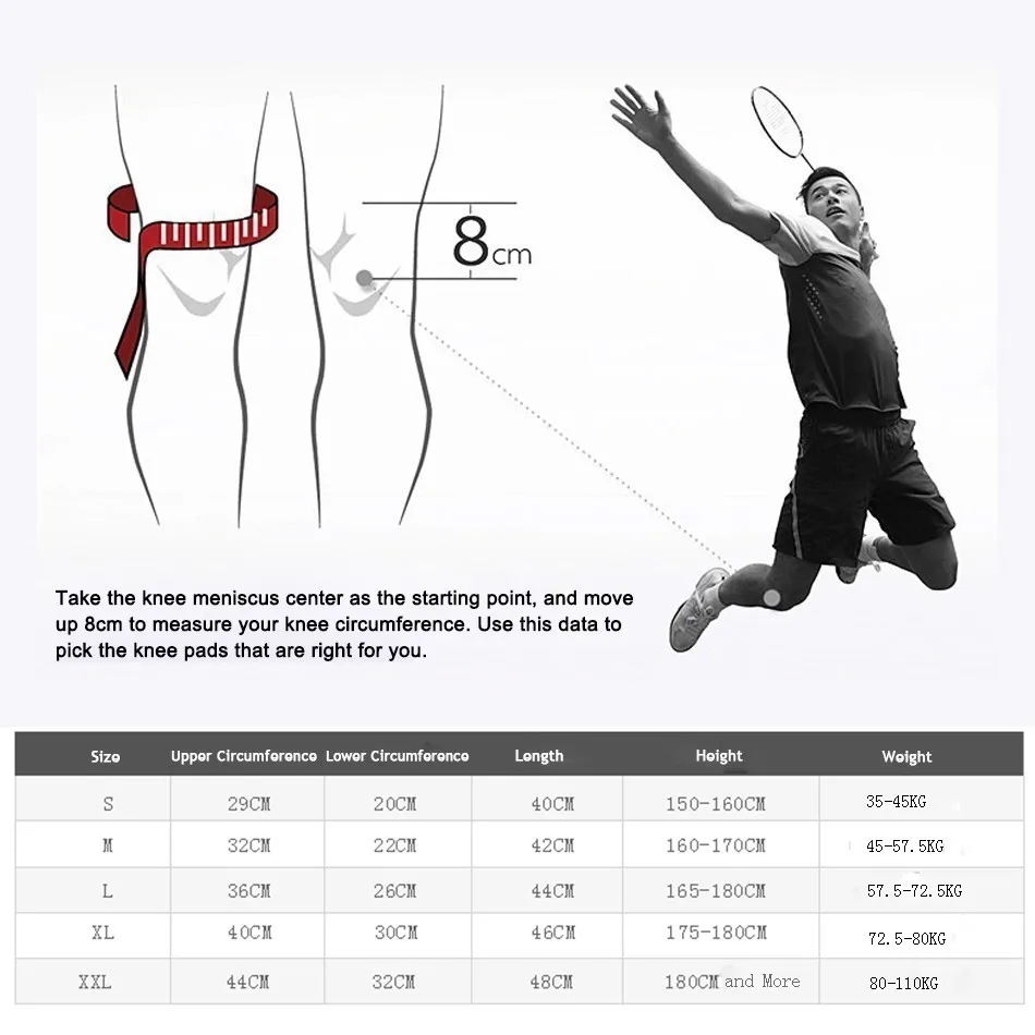 

WorthWhile 1 PC Pressing Kneepads Elastic Basketball Volleyball Knee Pad Protector Fitness Gear Sports Training Support Brace