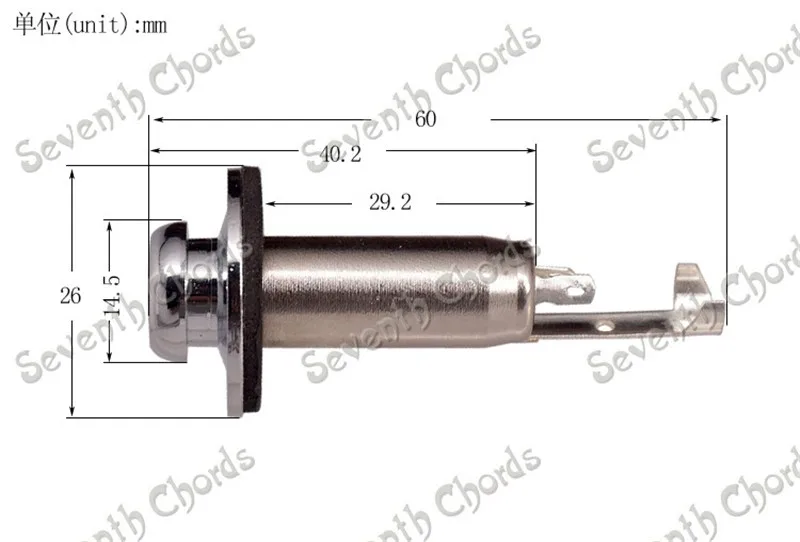 10 шт. хромированный латунный замок для гитарного ремня|jack plate|strap lockinput jack |