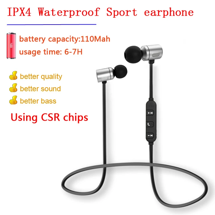 music 6-7 H 110MAH Большая Акция, Спортивные Беспроводные наушники CBAOOO C10, Bluetooth наушники, водонепроницаемые наушники, гарнитура Bluetooth - Цвет: music 6-7 H 110MAH
