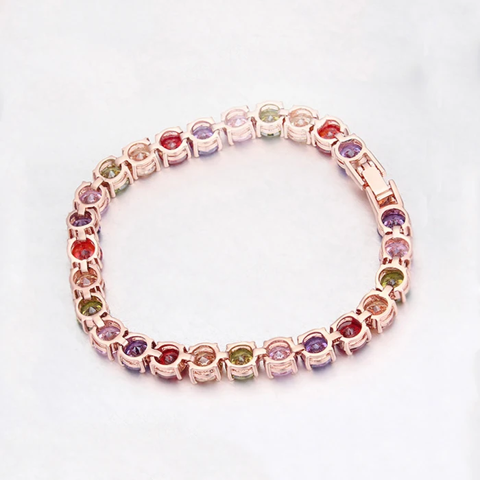 MALANDA модные красочные круглый Форма Циркон Кристалл от Swarovski браслеты для женщин