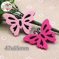 10pcs pink butterfly non woven patches glitter felt appliques for clothes sewing supplies