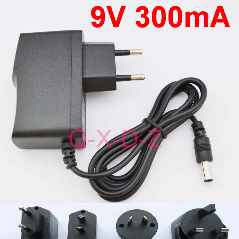 9V 300mA 1 шт., 9 В, 100 мА, 240 мА, 5,5 мА, 2,1 мА, мА переменного тока, в, в, В постоянного тока, мм x мм, для ЕС, США, Великобритании, Австралии - Цвет: 9V 300mA