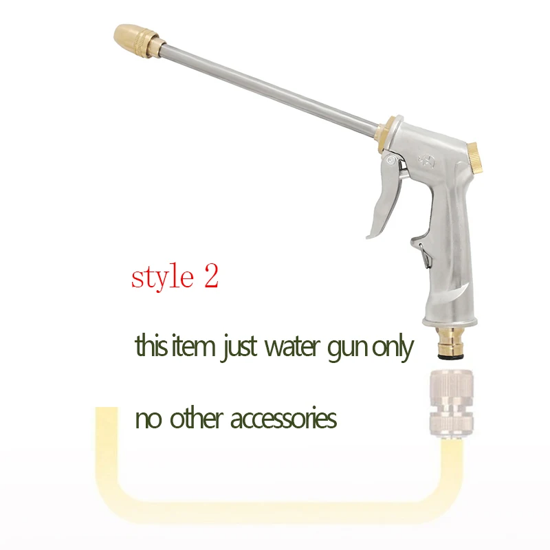 style 2 long Водяной пистолет высокого давления, автомобильная мойка, струя воды, садовая мойка, шланг, насадка, распылитель, полив, спрей, спринклер, инструмент для очистки - Цвет: style 2 long