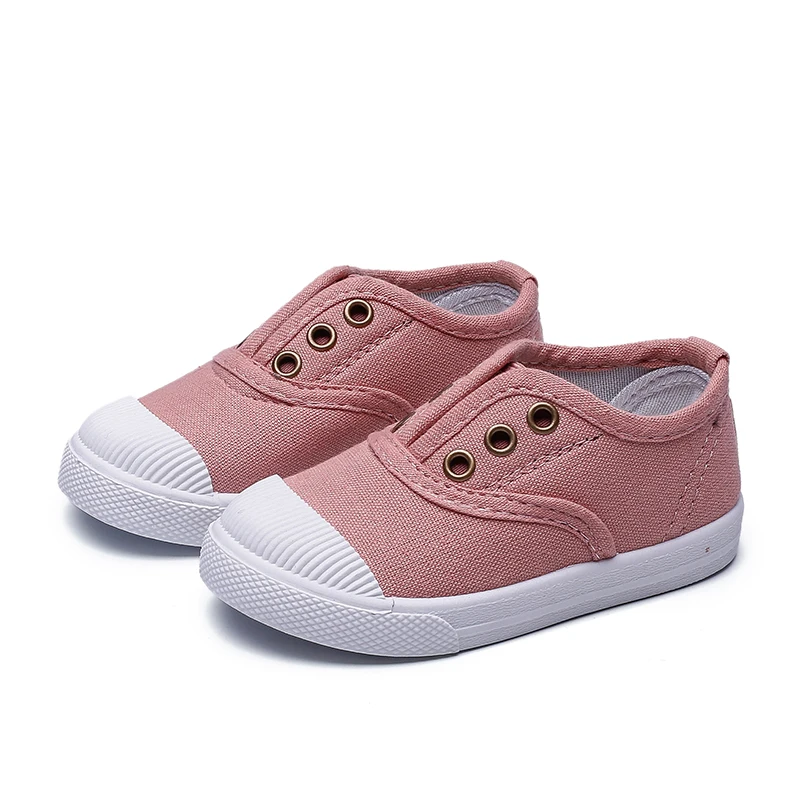 Розовый COZULMA/; сезон весна-лето; детская обувь для мальчиков и девочек; парусиновая обувь для маленьких мальчиков; обувь для маленьких девочек; Детские кроссовки с мягкой подошвой - Цвет: Розовый