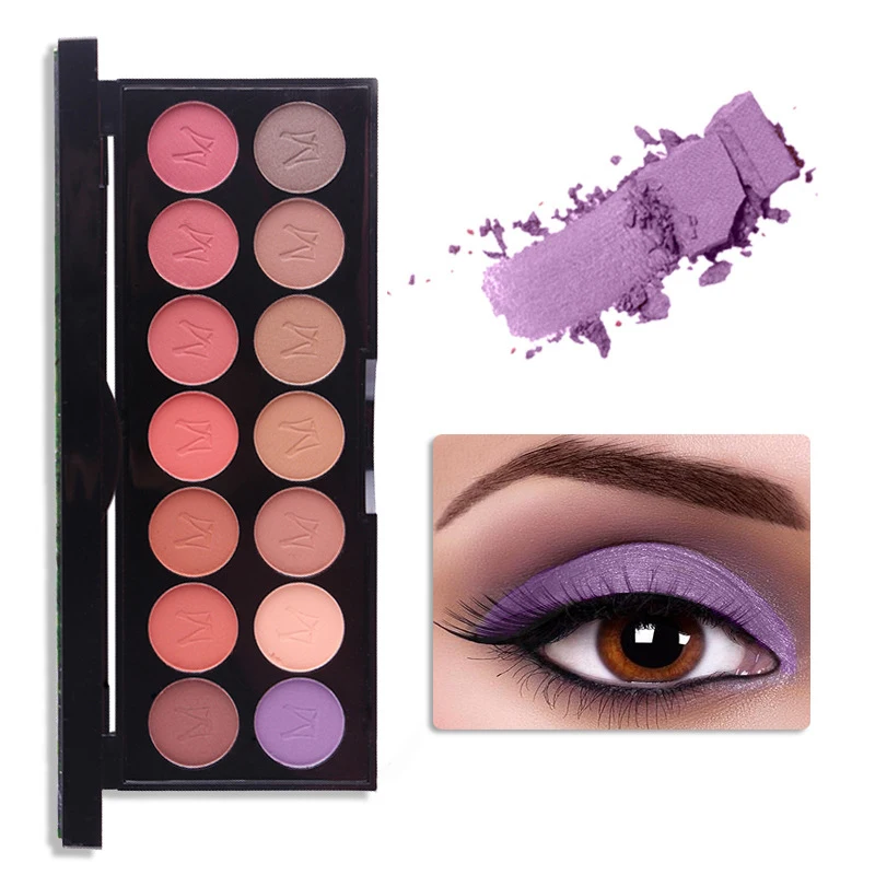 Smoky eye looking макияж Минеральные матовые тени для век палитра 14 видов цветов Набор 3