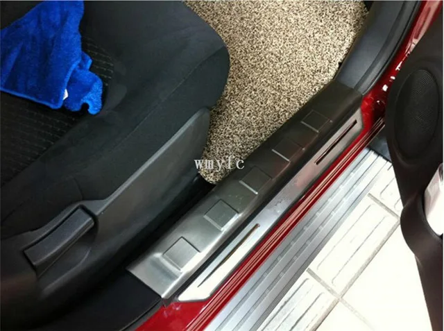 Накладка на дверной порог из нержавеющей стали для 2008-2013 Nissan X-Trail X Trail T31 внутренняя+ Внешняя приветственная накладка на педали для автомобиля