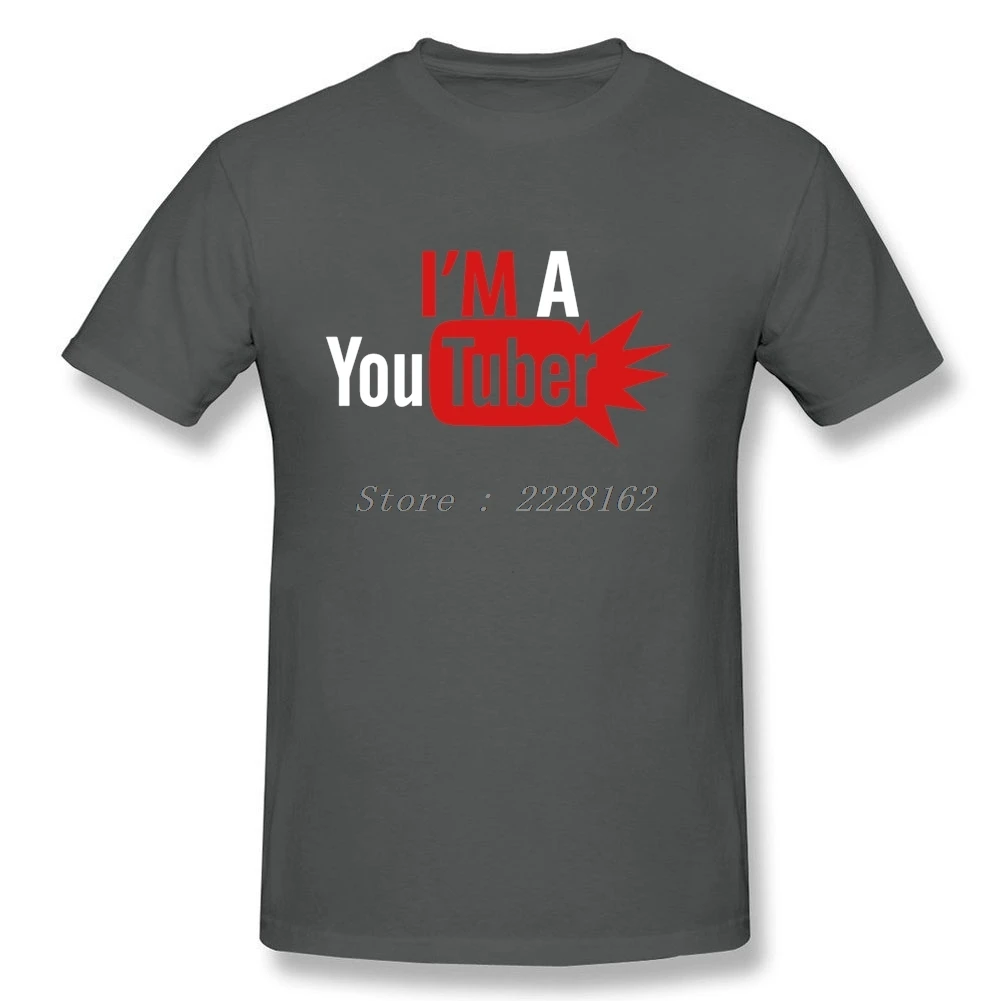 Customized T-shirt for Men Dad Mens Shirt I Am Youtuber Oversize Hipster Quilt Casual Costumes Summer 100% Cotton Print | Мужская одежда