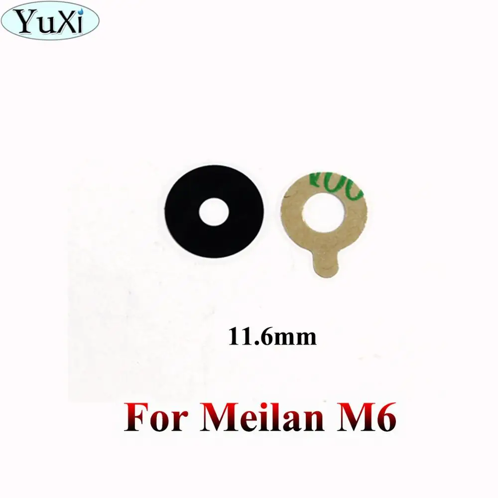 For Meilan M6 YuXi задняя камера стеклянная крышка объектива+ клейкая лента для Meizu Meilan M1 M2 M3 M5 M6 note 3s M5s S6 Note 5 Mini Metal E - Цвет: For Meilan M6