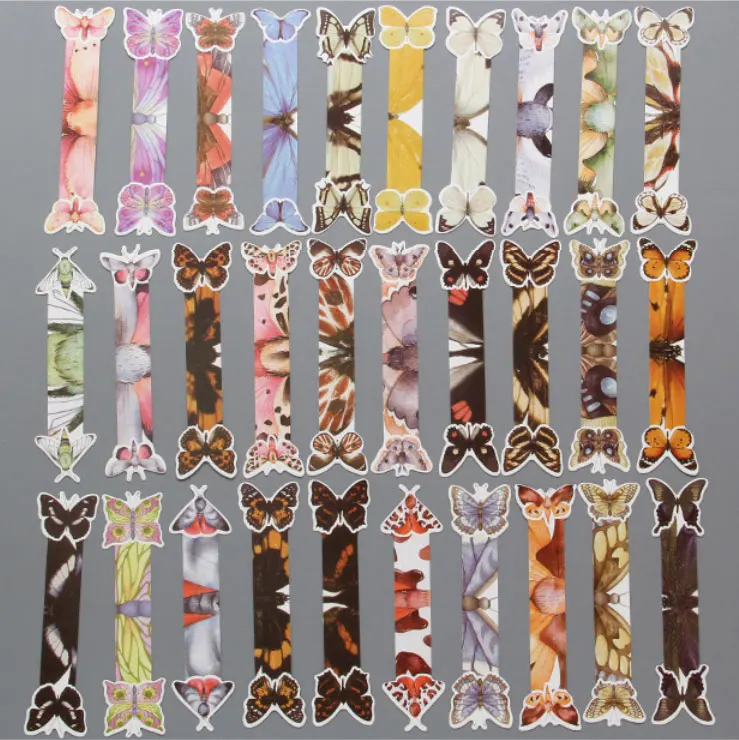 SQ156 30 шт./кор. в китайском стиле Закладка ваза бабочка бумага Bookmarks lomo карты детские канцелярские школьные принадлежности papelaria подарок для детей - Цвет: SQ156