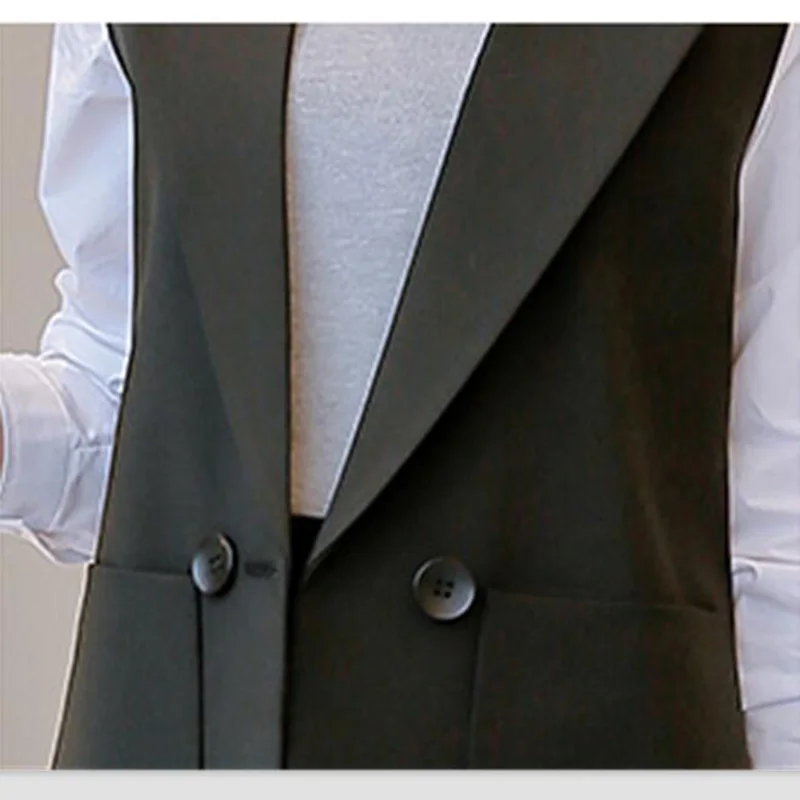 Новый модный брендовый женский жилет на весну и осень элегантный Длинный блейзер