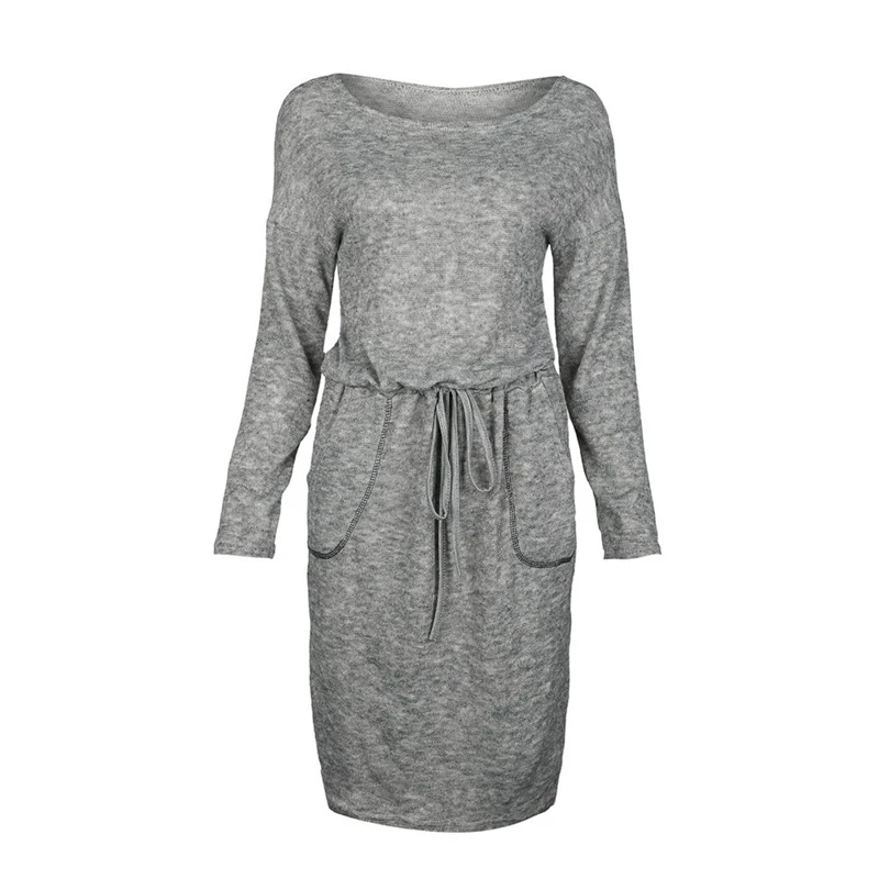 Лидер продаж женские платья на завязках осенне-весеннее теплое платье женское с