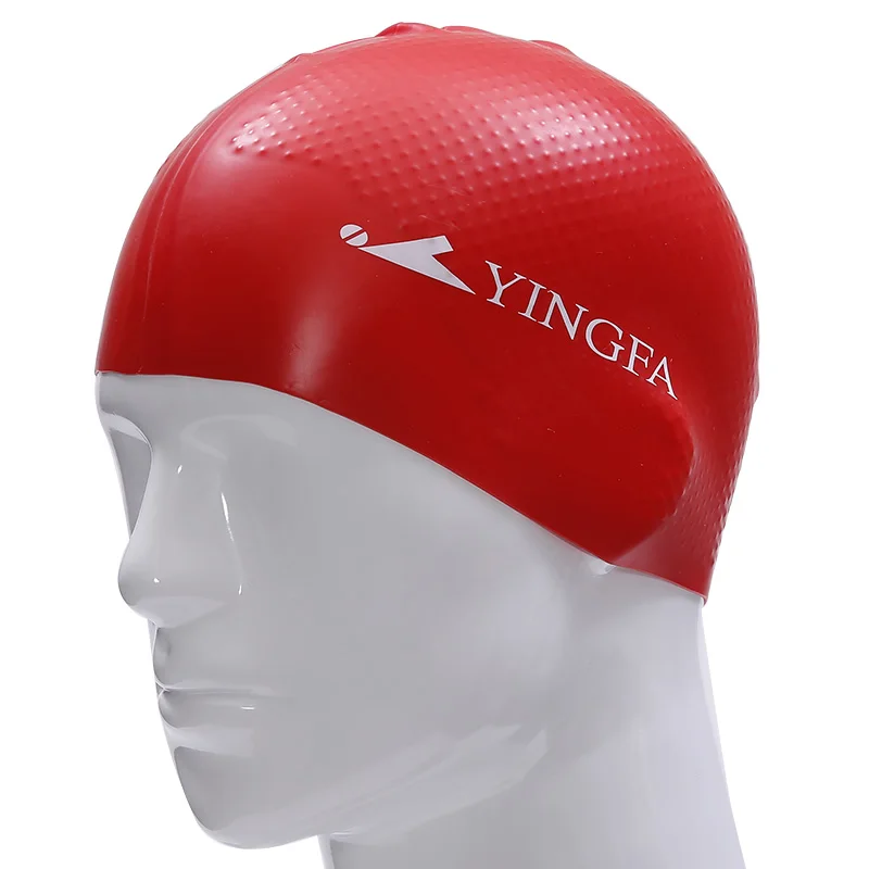 Silicone Swimming Cap For Men Women Children Kids Long Hair Hood Ultrathin Hat Protect Ears Waterproof New Arrival - Цвет: 7-red