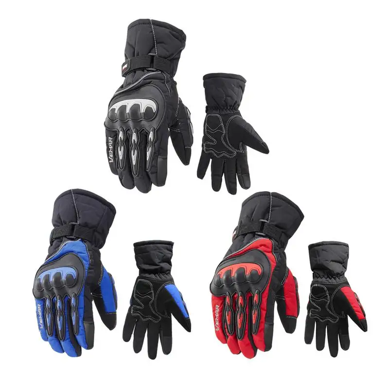 New Men And Women Winter Motorcycle Waterproof Gloves Touch Screen Riding Gloves Electric Car Warm Wind-Proof Gloves
