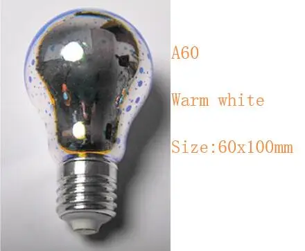 A60 Настольные лампы красочный эффект фейерверка светодиодный A60ST64G80G95G125 лампы 3D Лампа 220V теплый белый домашний бар ночной Светильник - Испускаемый цвет: A60