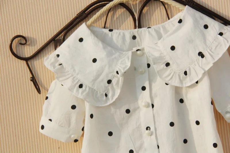 Детская блузка для девочек весна-осень 2019 детские блузки с коротким рукавом топы