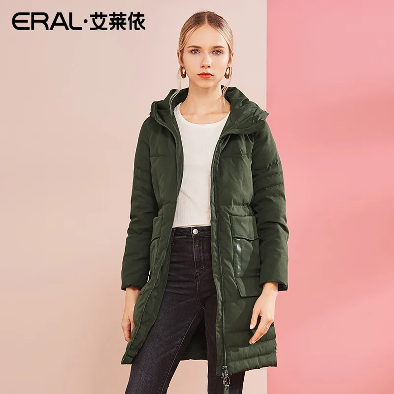ERAL Women's Winter Down Coat Long Hooded Casual Slim Thermal Parka Jacket Plus Size 617104036 | Женская одежда