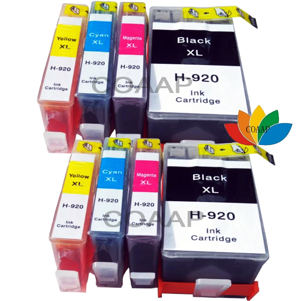 

8 Pcs Compatible ink cartridge for HP920 XL CD975AE CD972AE CD973AE CD974A for hp OfficeJet 6000 6500 7000 Printer