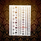 Милая сетка, ювелирный дизайн, временная татуировка хной, Золотая переводная татуировка, наклейка HYH28, золотые цепочки, браслет хной, тело на руку