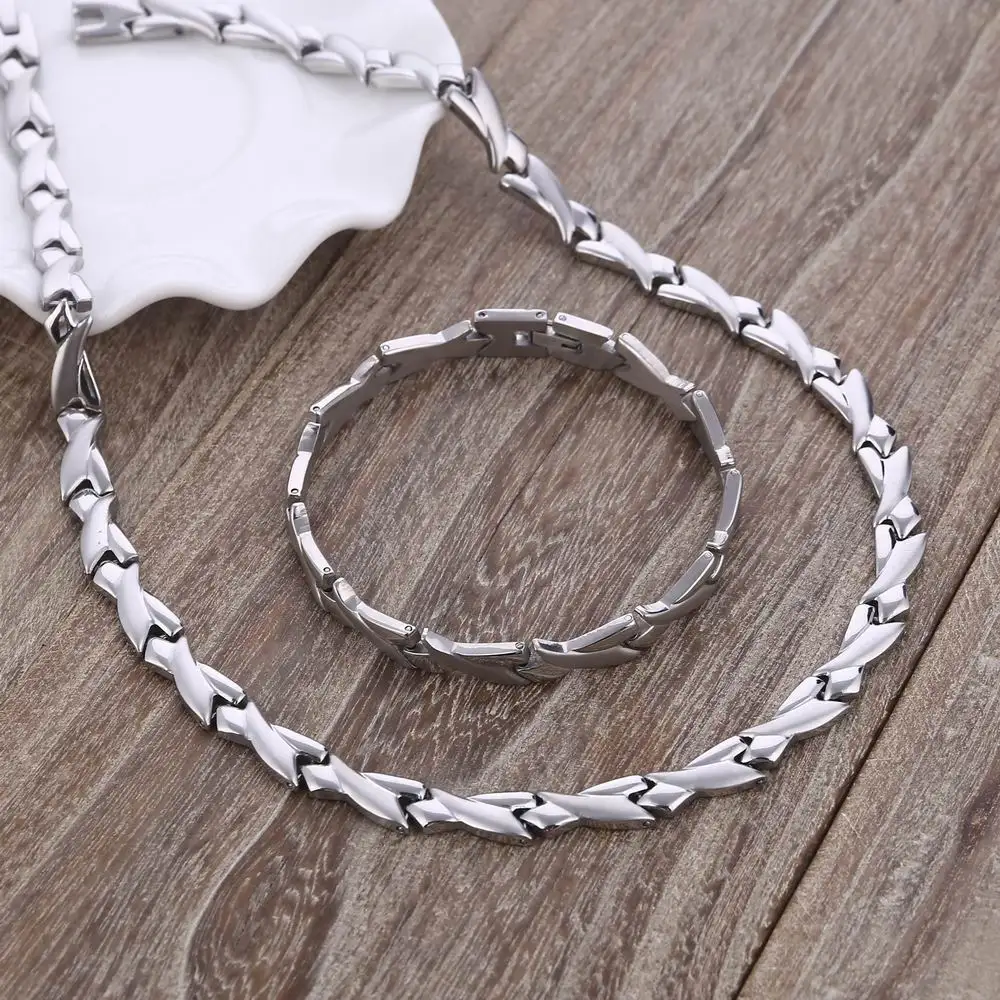 Комплект из колье и браслета нержавеющей стали|necklace bracelet|necklace setwholesale set |