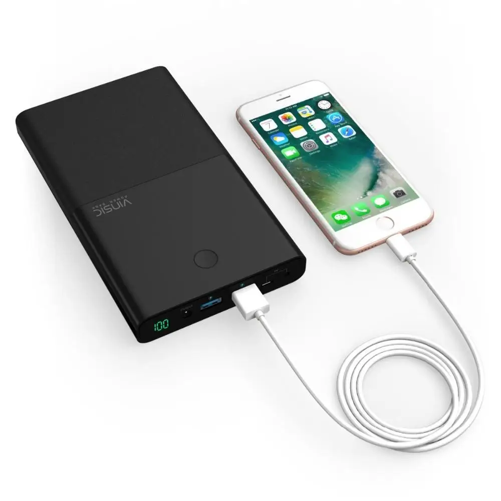 Vinsic 30000 мА/ч высокое зарядное устройство для ноутбука Daul USB внешняя батарея