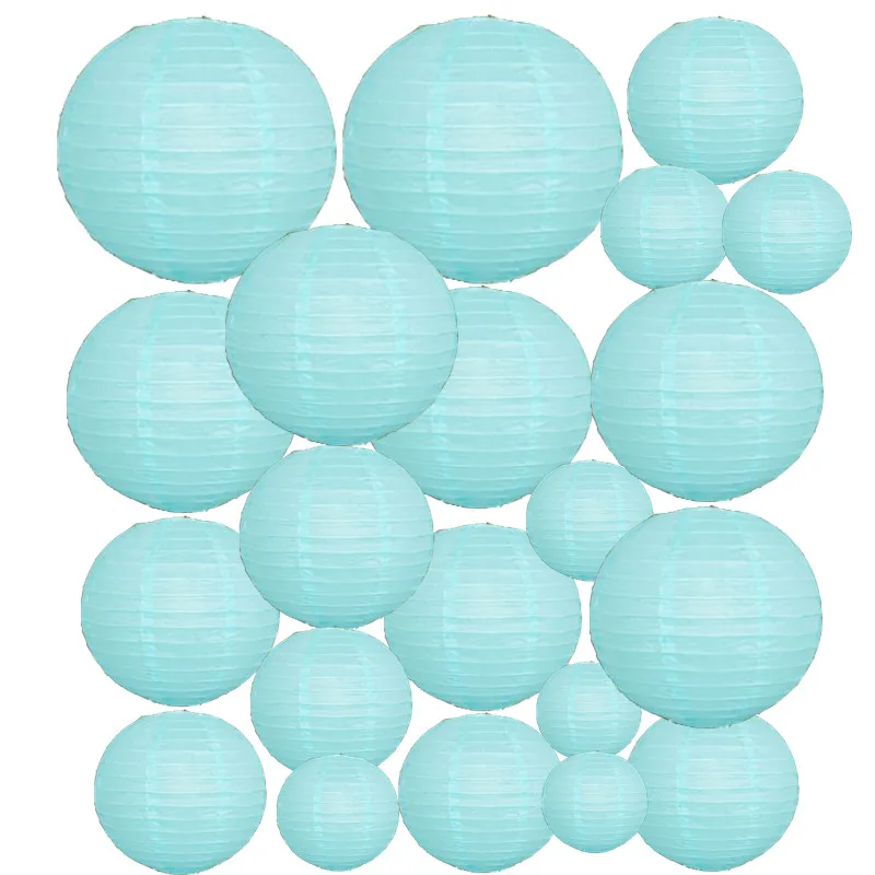 12 &quotTiffany синие дешевые китайские бумажные фонарики Висячие центральные вечерние