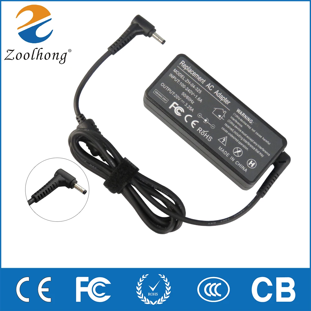 Зарядное устройство 20V 2.25A 3.25A 45W 65W 4 0*1 7 AC для ноутбука Lenovo Ideapad 100S 14 15 Yoga510 710s 310S 110 100