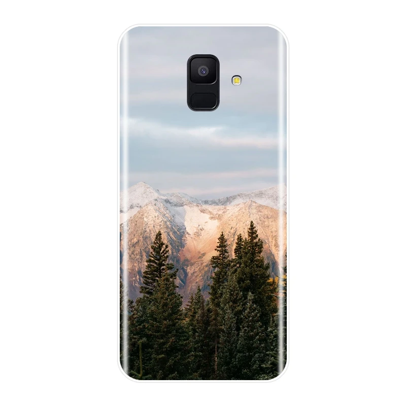 Чехол для телефона Samsung Galaxy A6 A8 Plus 2018 дорожный силиконовый мягкий чехол накладка с